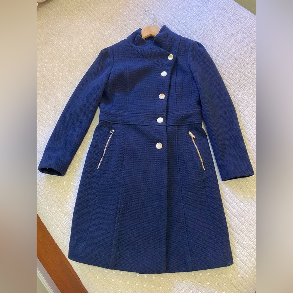 Guess Navy Coat with Black Lining